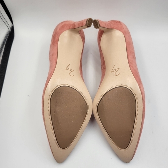 27 EDIT Pink Suede Leather Pump Heels Sz 6.5 - Picture 4 of 10